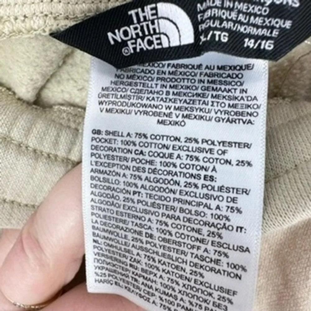 The North Face Boys Size Large‎ Tan Fleece Sweat Shorts Casual Comfort Sporty
